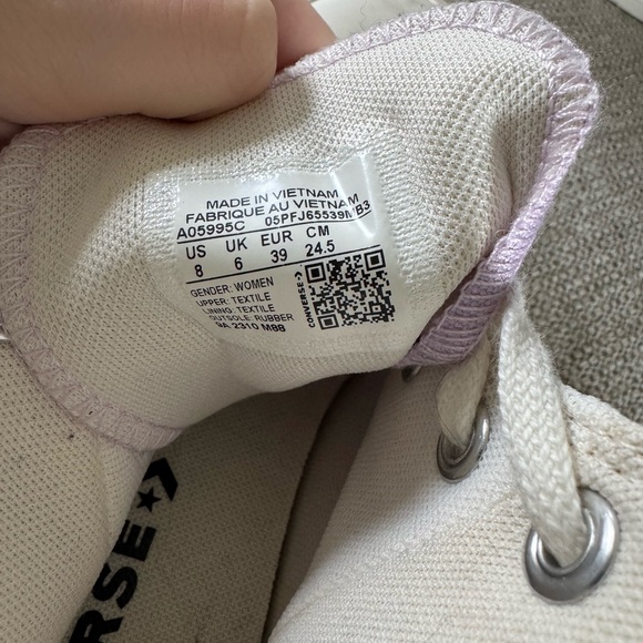 Converse Purple High-Top Sneakers with White Accents - Picture 6 of 7